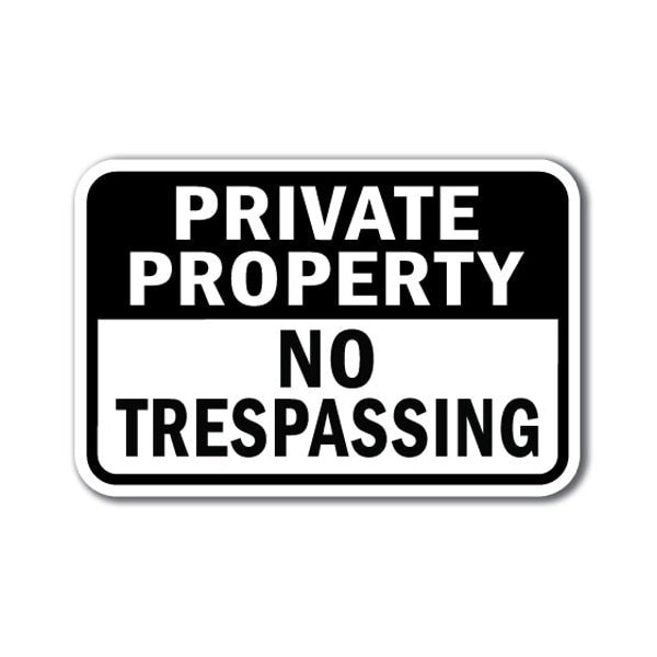 Signmission Safety Sign, 12 in Height, Aluminum, Private Prop - P P N T2 A-1218 Private Prop - P P N T2 - main
